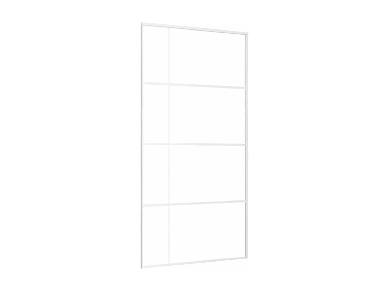 Porta deslizante vidro ESG fosco e alumínio 102,5x205 cm branco PT536775