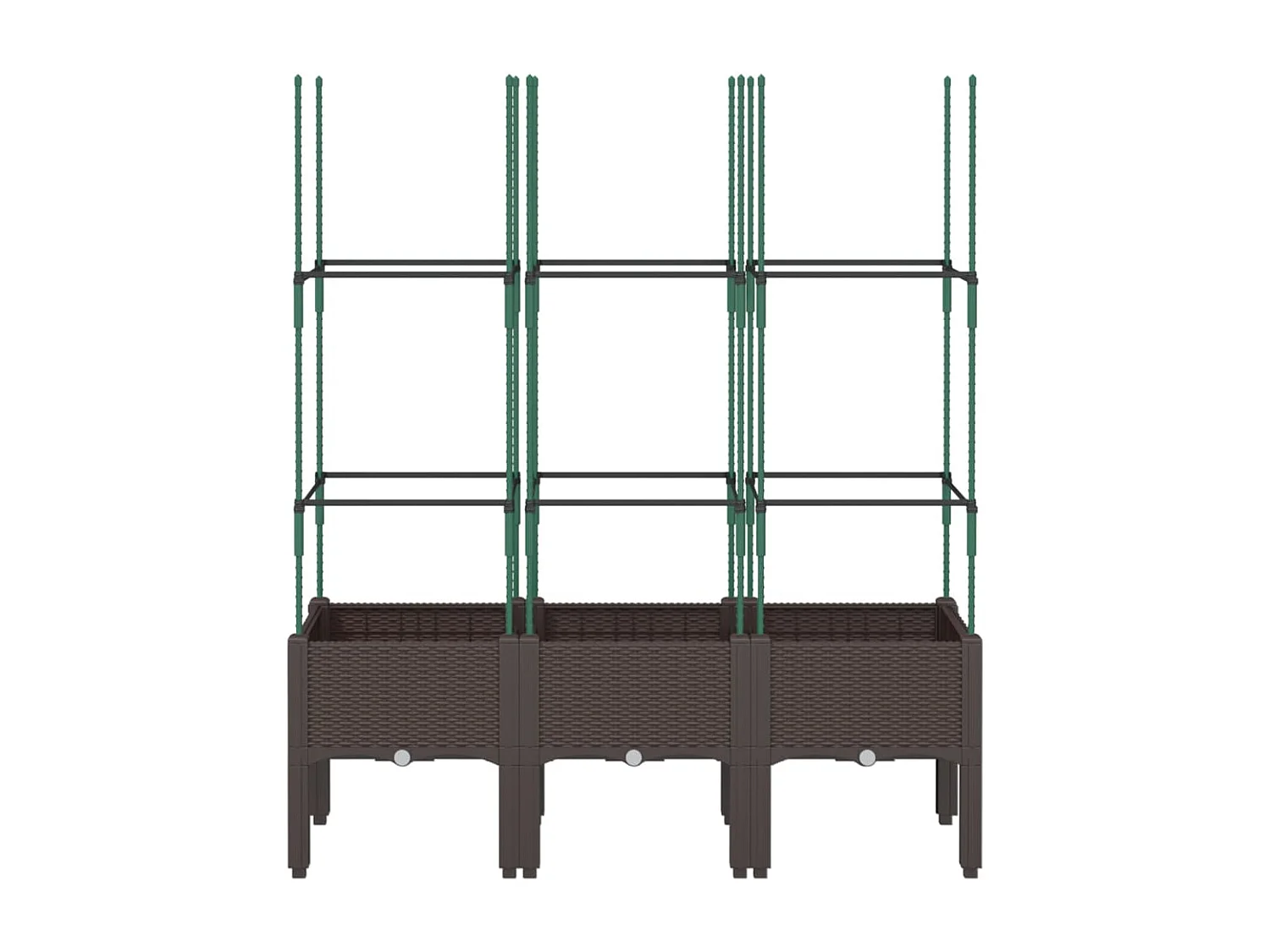 Jardinière avec treillis marron 120x40x142,5 cm PP FR67714