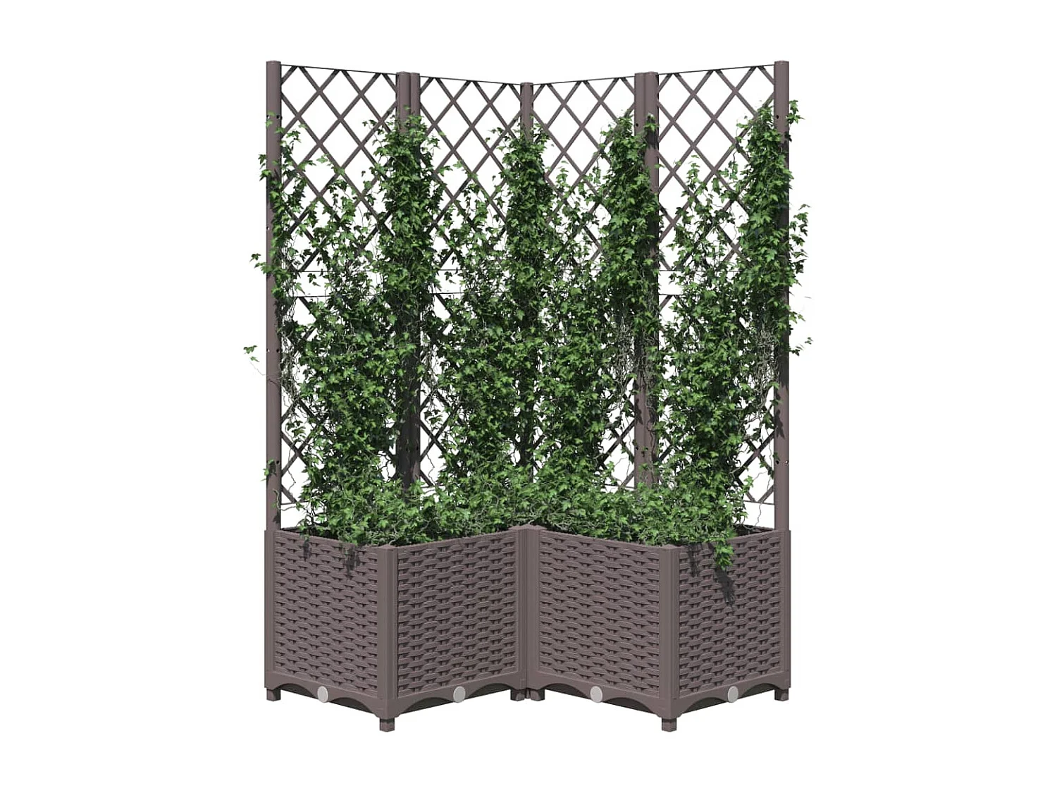 Jardinière avec treillis Marron 80x80x136 cm PP FR33253