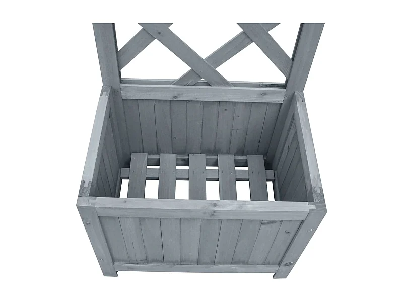 Jardinière en treillis 40x30x135 cm Bois de sapin massif FR46955