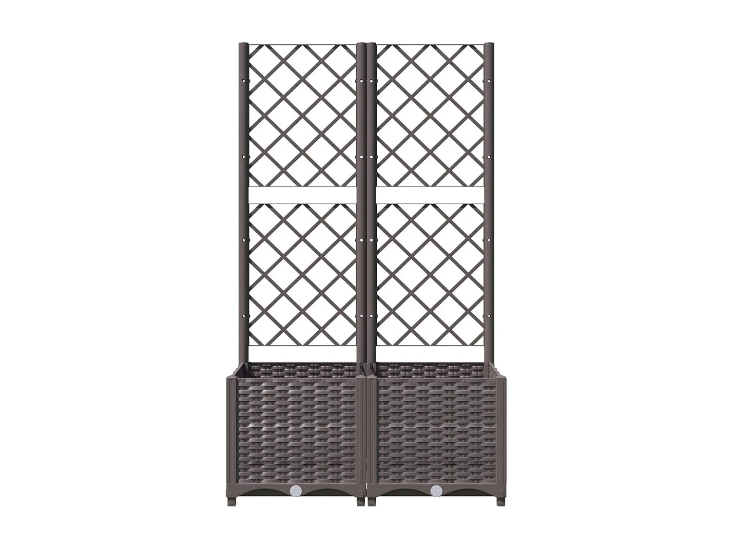 Jardinière avec treillis Marron 80x40x136 cm PP FR60661