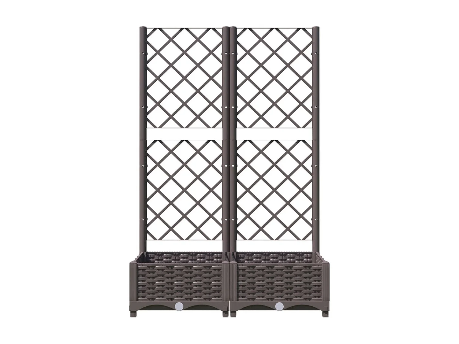 Jardinière avec treillis Marron 80x40x121,5 cm PP FR45461