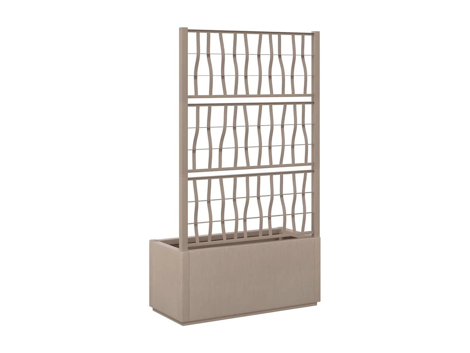 Jardinière avec treillis marron clair 80x36x140 cm PP FR35690