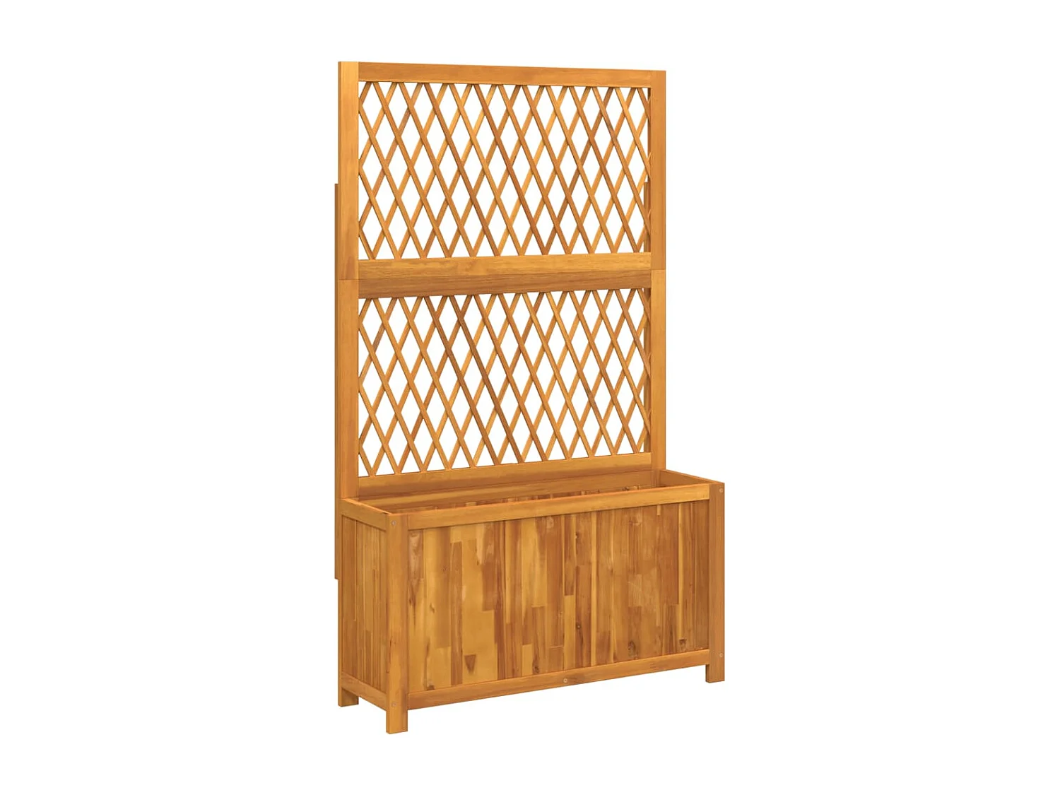 Jardinière avec treillis 100x32x165 cm bois massif d'acacia FR93541