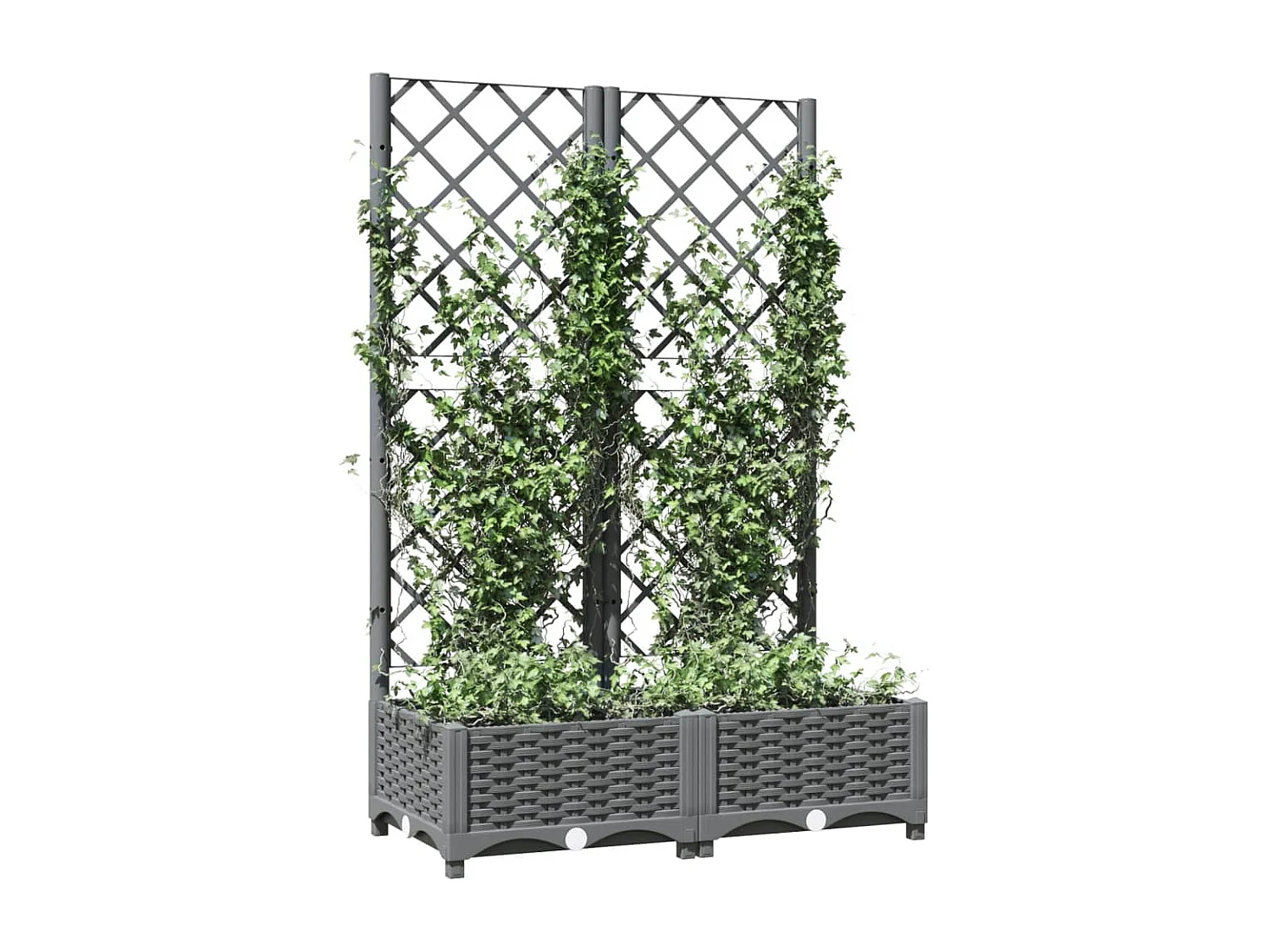 Jardinière avec treillis Gris clair 80x40x121,5 cm PP FR83144