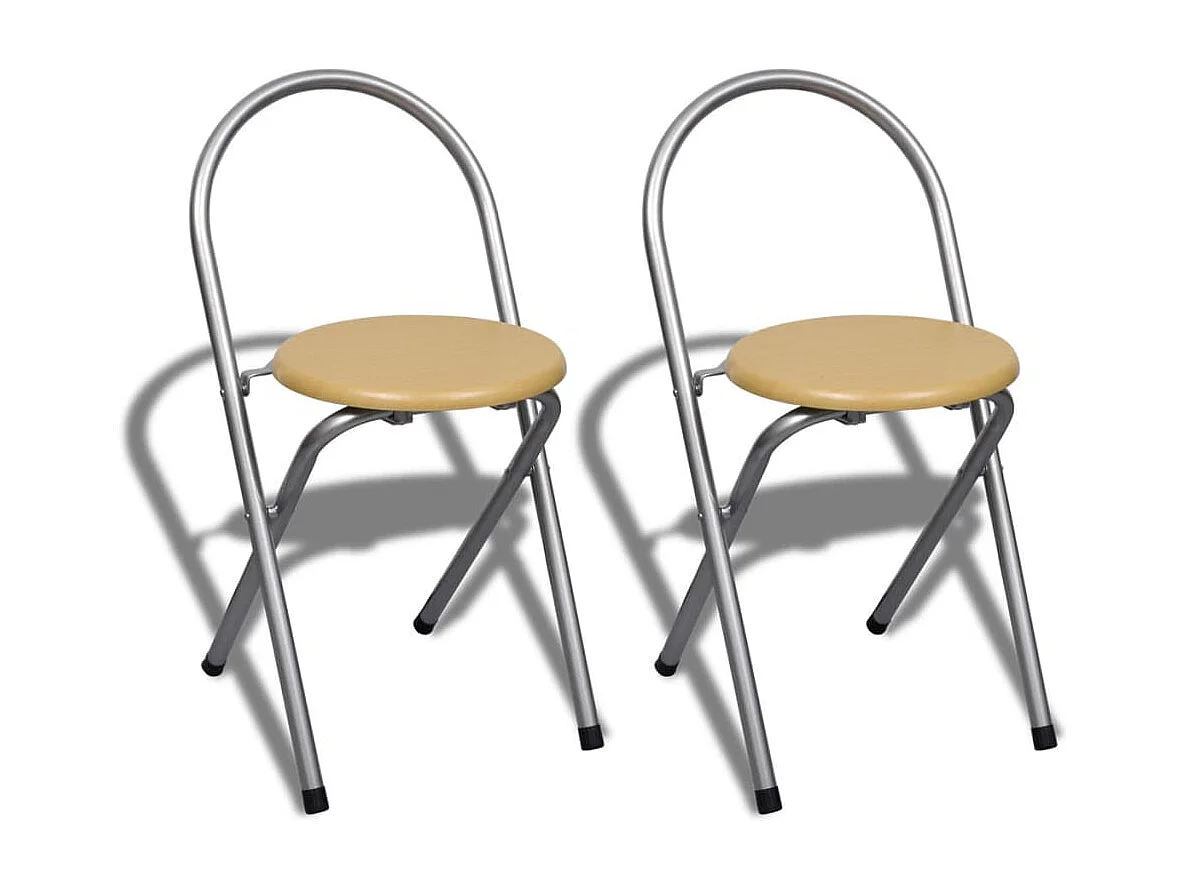 Jeu de bar petit-déjeuner pliable avec 2 chaises FR347085