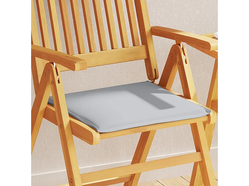 Coussins de siège de jardin lot de 4 gris clair 45x45x2cm carré FR196788