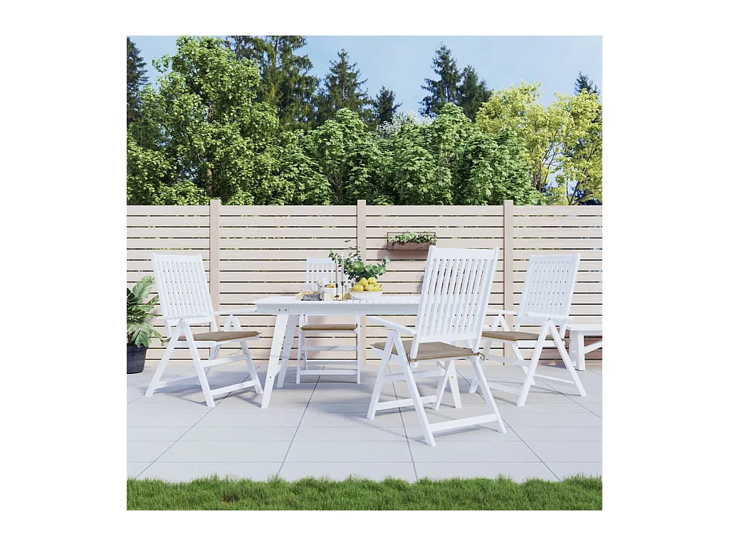 Coussins de chaise jardin lot de 4 taupe 50x50x3cm tissu oxford FR610725