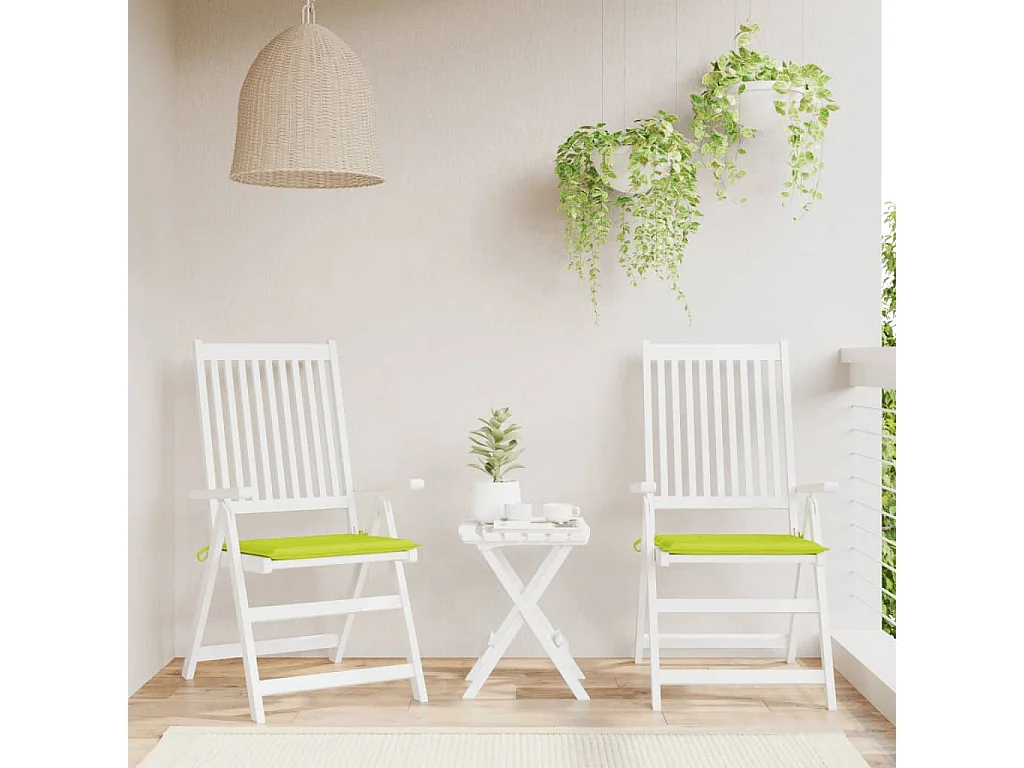 Almofadões cadeiras jardim 2pcs tecido oxford verde brilhante PT542526