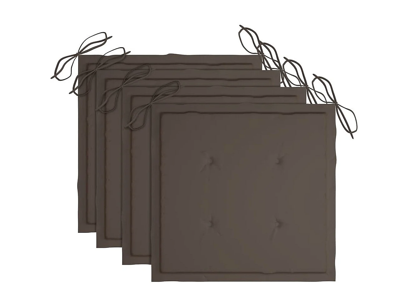 Coussins de chaise jardin lot de 4 taupe 40x40x3cm tissu oxford FR757736