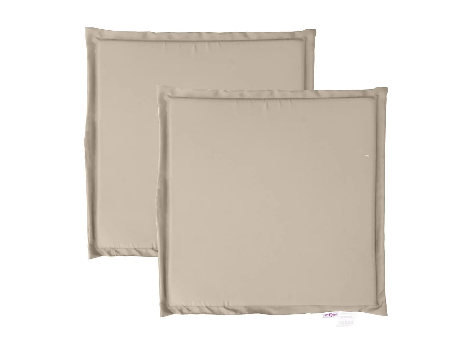 Coussins de siège de jardin lot de 2 taupe 45x45x2 cm carré FR499125