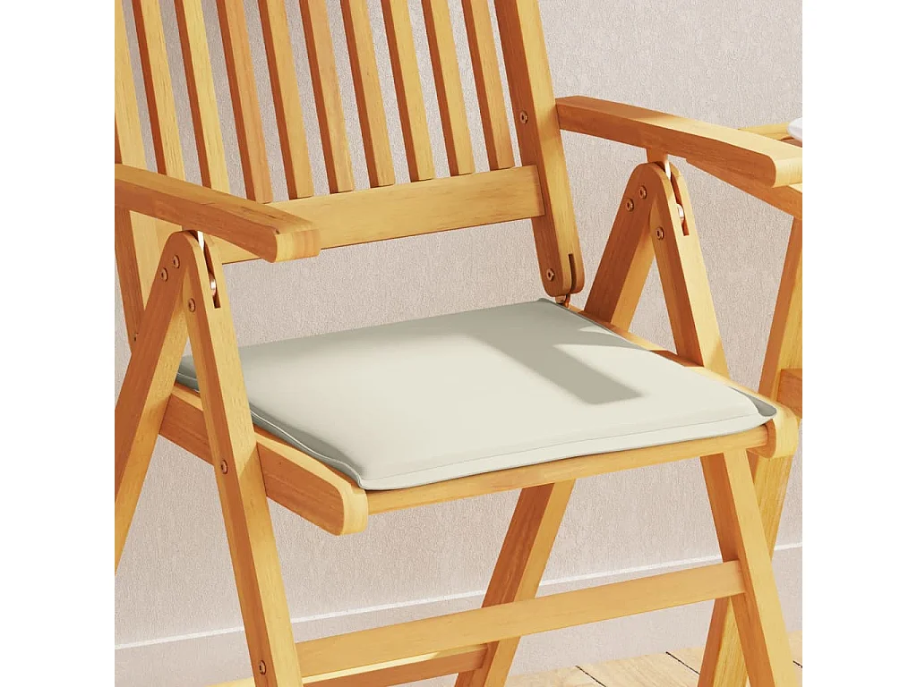 Coussins de siège de jardin lot de 2 crème 45x45x2 cm carré FR176139