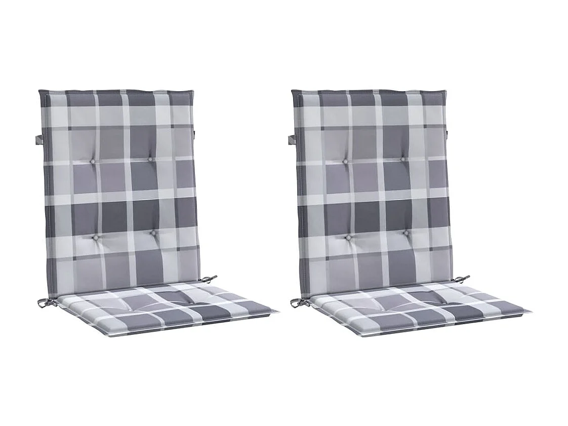 Almofadões lombares cadeiras jardim 2pcs oxford xadrez cinza PT200258