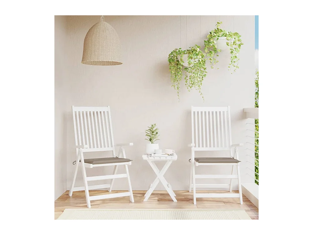 Coussins de chaise de jardin lot de 2 taupe 50x50x3 cm FR232924