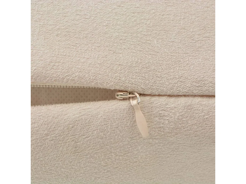 Housse de coussin 4 pcs 50 x 50 cm Polyester Faux Daim Beige FR414999
