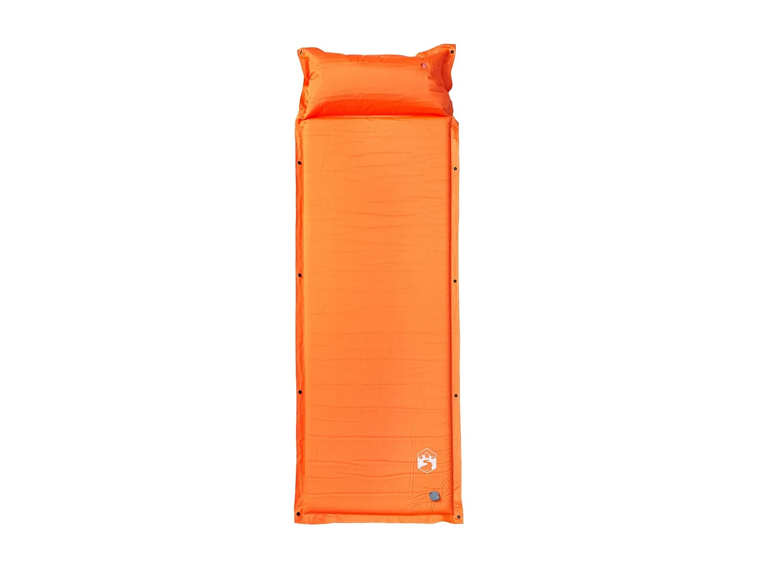 Matelas de camping autogonflant avec oreiller 1 personne orange FR537693
