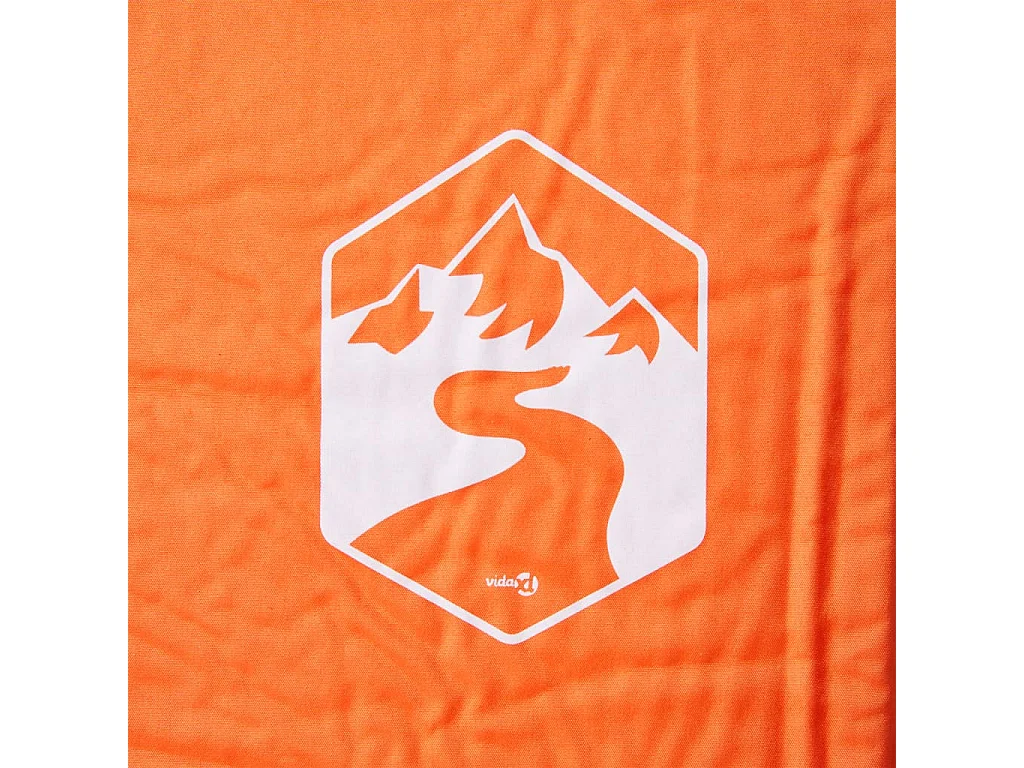Matelas de camping autogonflant avec oreiller 1 personne orange FR537693