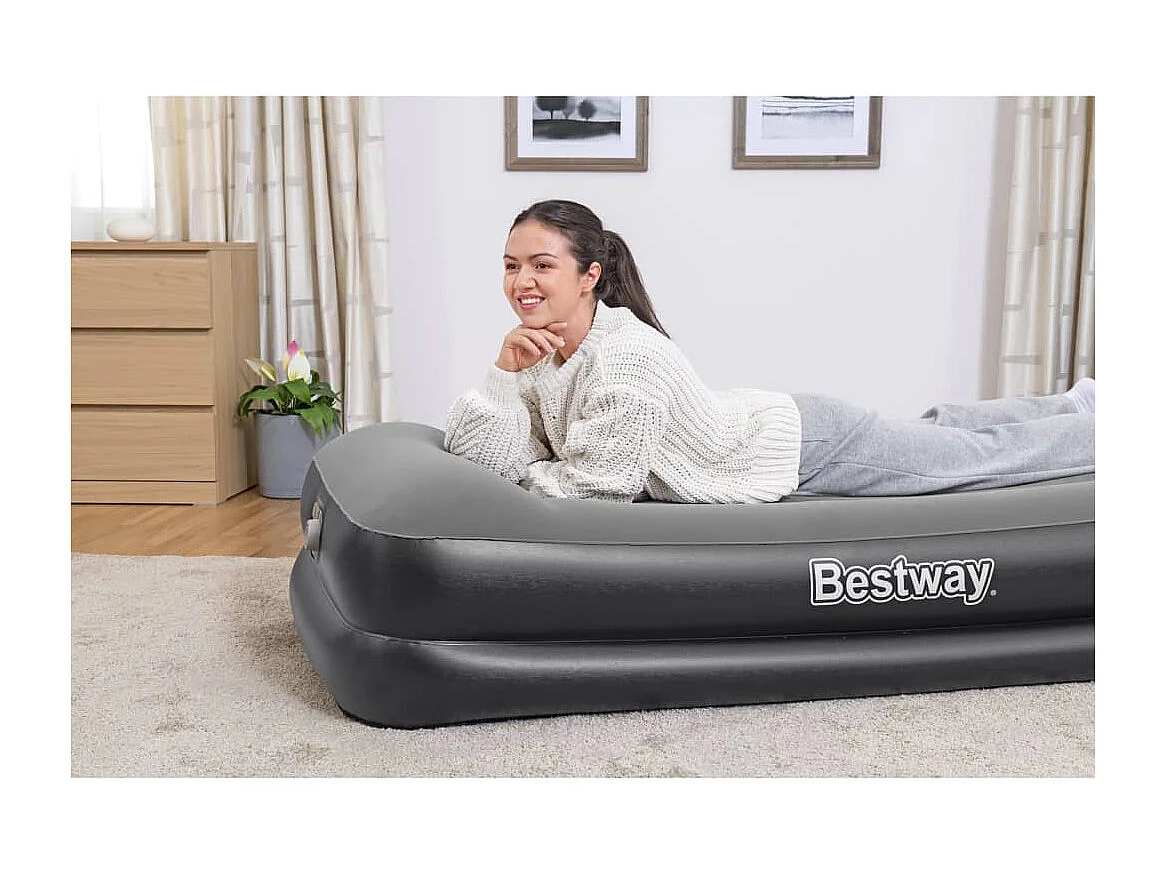 Colchão insuflável com bomba de ar embutida 191x97x46 cm PT422199