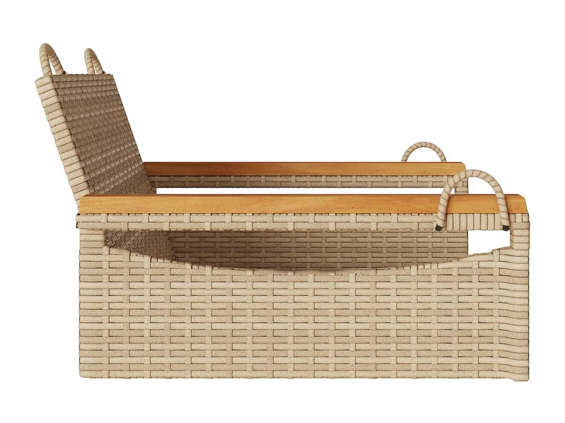 Balancelle beige 63x62x40 cm résine tressée FR777625