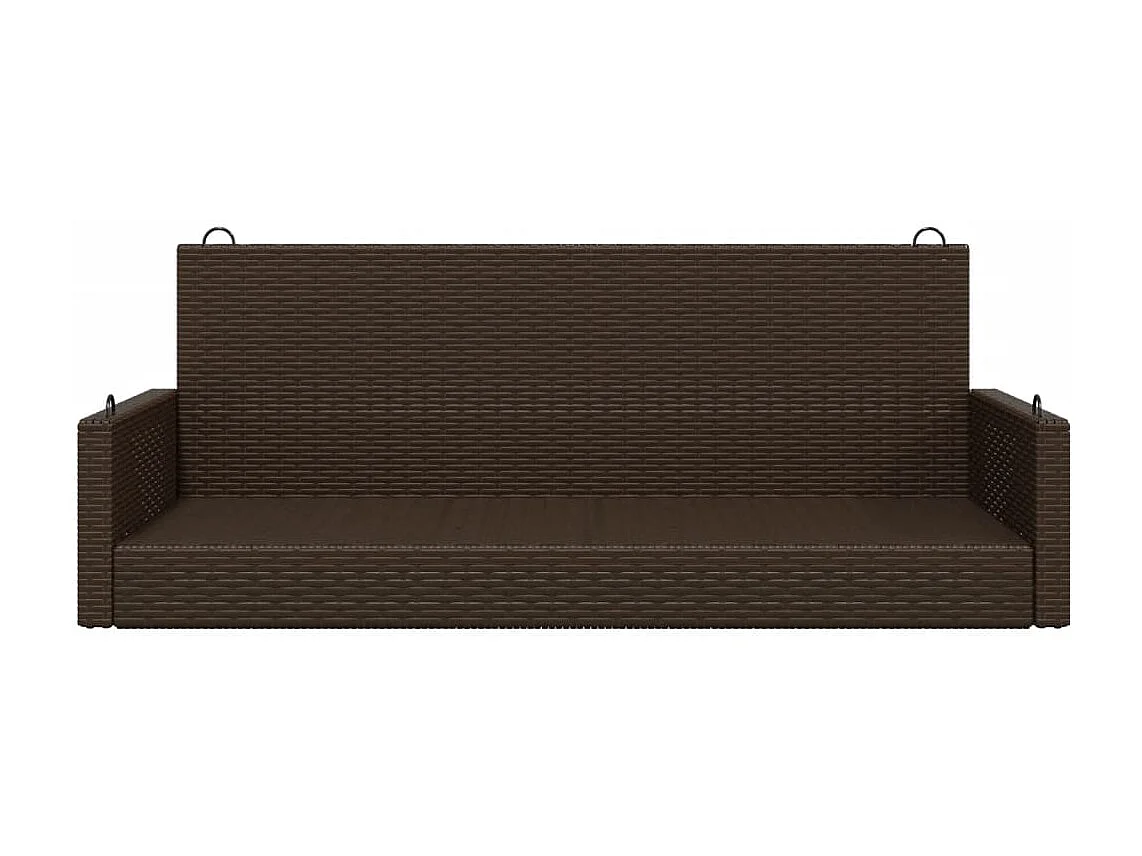 Banco castanho 119x56x48 cm vime PE bege PT677901