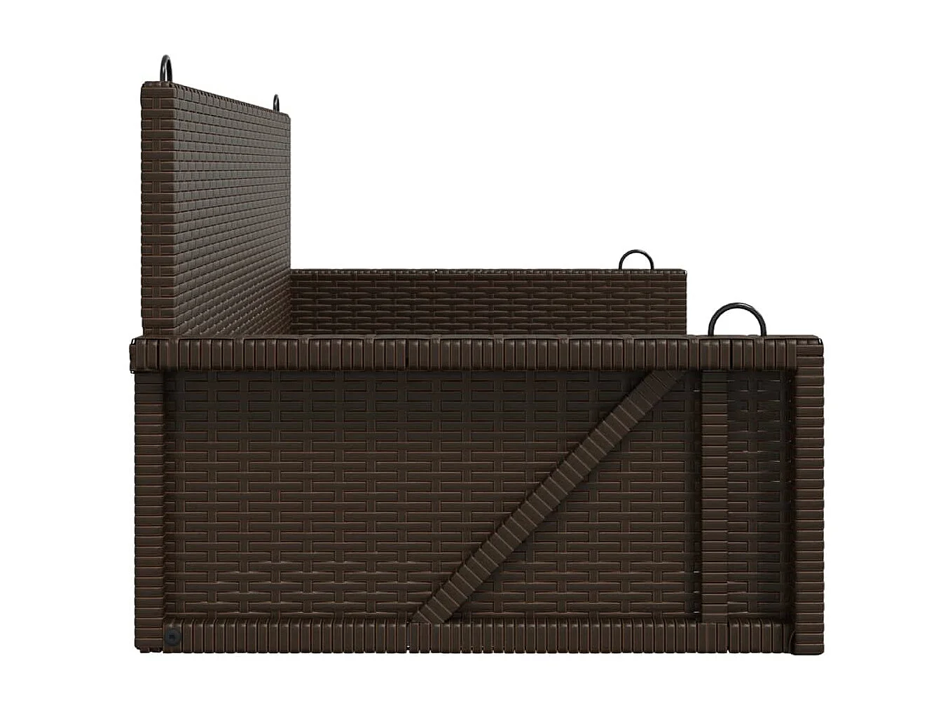 Banco castanho 119x56x48 cm vime PE bege PT677901