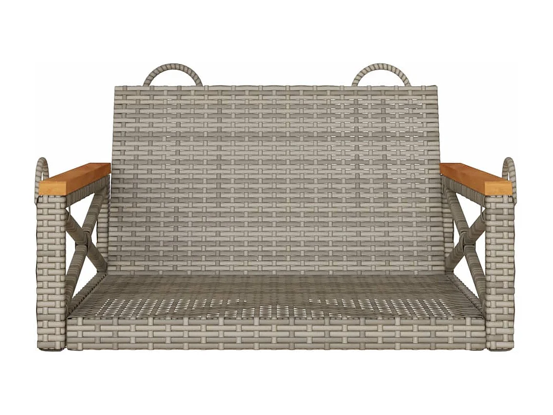 Banco baloiço 63x62x40 cm vime PE cinzento PT918327