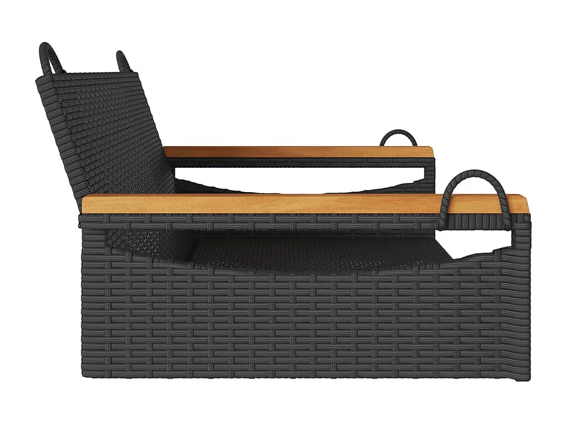 Banco baloiço 109x62x40 cm vime PE preto PT640810