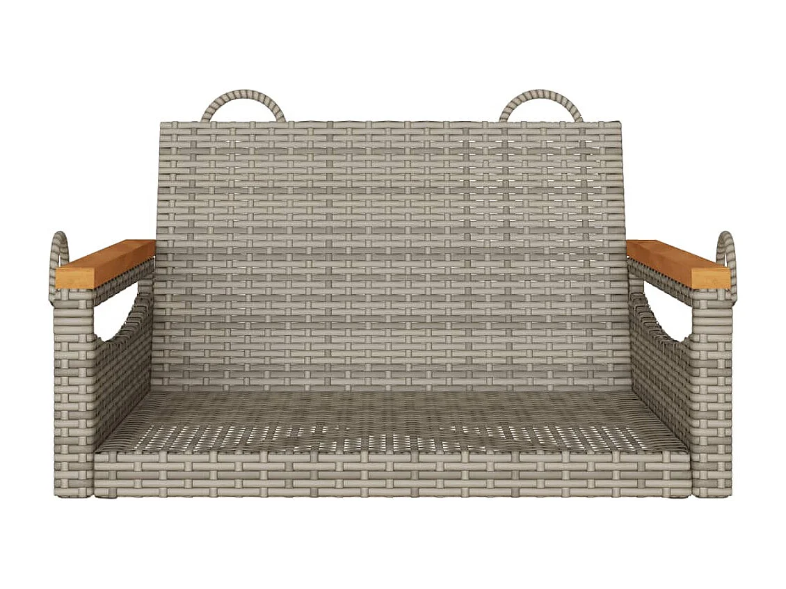 Banco baloiço 63x62x40 cm vime PE cinzento PT860363