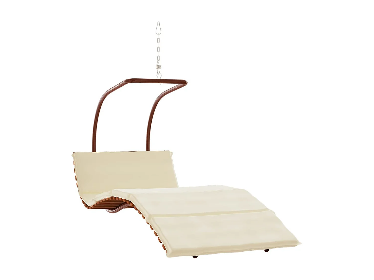 Cadeira de baloiço c/ almofadão tecido/madeira de álamo maciça PT410850