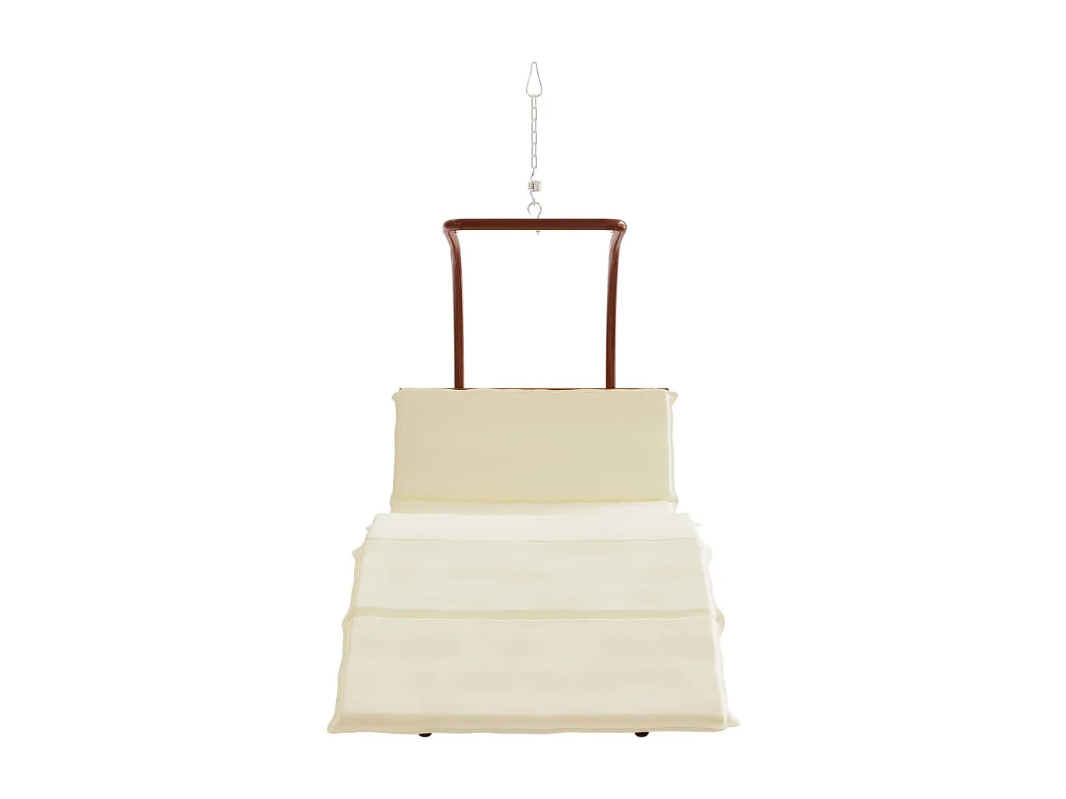 Cadeira de baloiço c/ almofadão tecido/madeira de álamo maciça PT410850