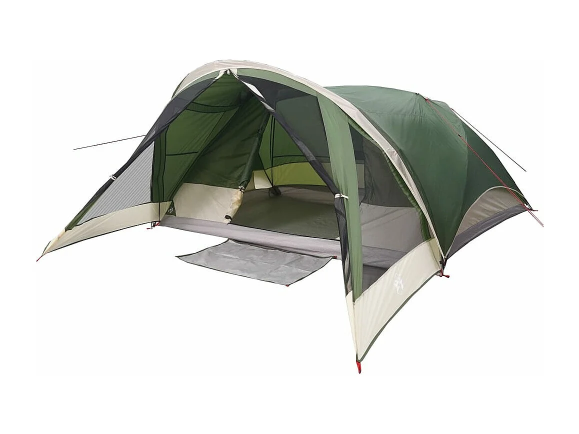 Tenda familiar estilo cabana para 6 pessoas impermeável verde PT518998