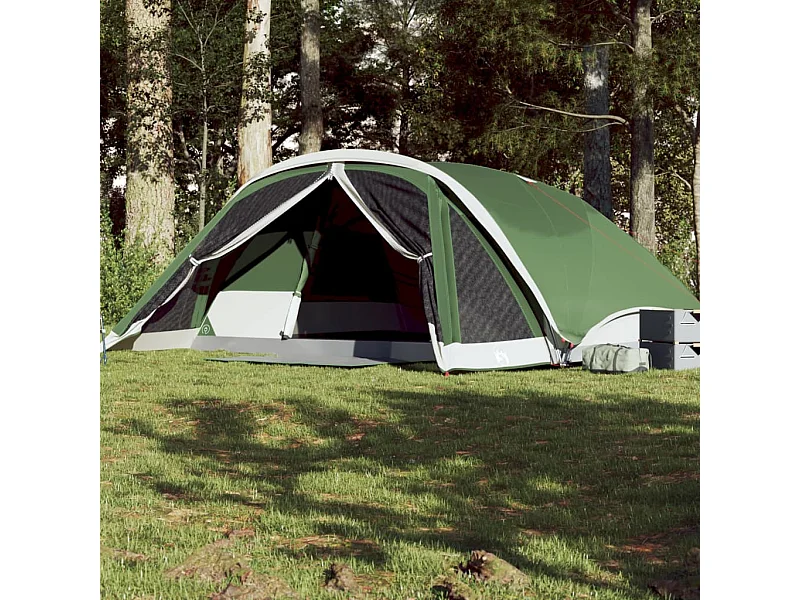 Tenda familiar estilo cabana para 6 pessoas impermeável verde PT518998
