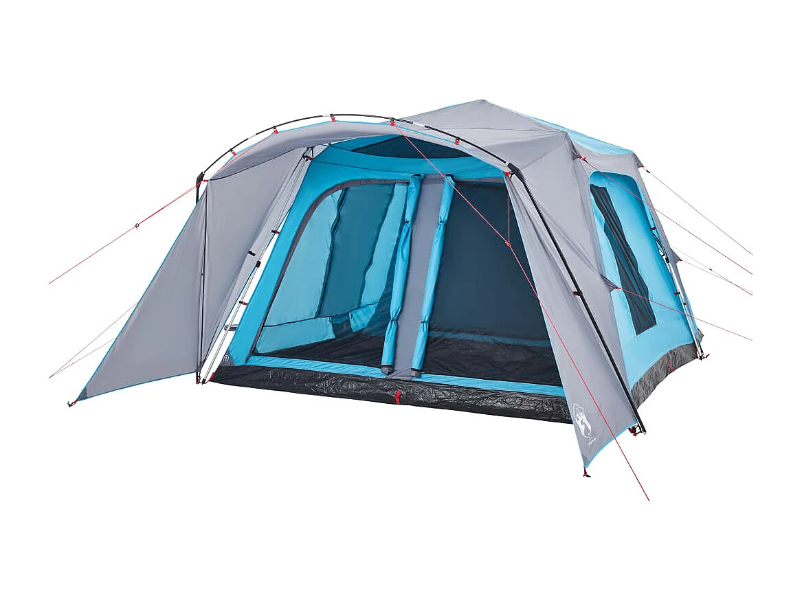 Tonnelle -Tente familiale avec porche 9 personnes bleu dégagement rapide FR993789