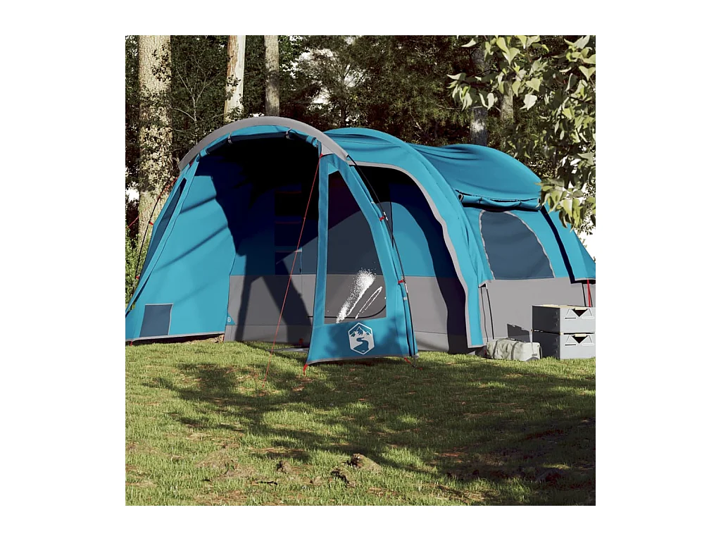 Tonnelle -Tente familiale 6 personnes bleu imperméable FR485593