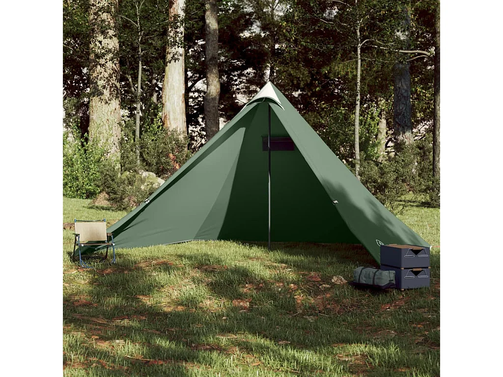 Tenda familiar tipi para 7 pessoas impermeável verde PT178415
