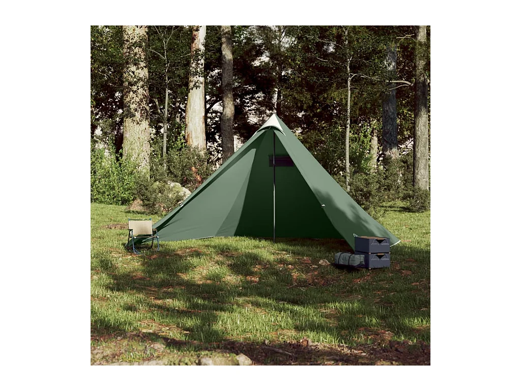 Tenda familiar tipi para 7 pessoas impermeável verde PT178415