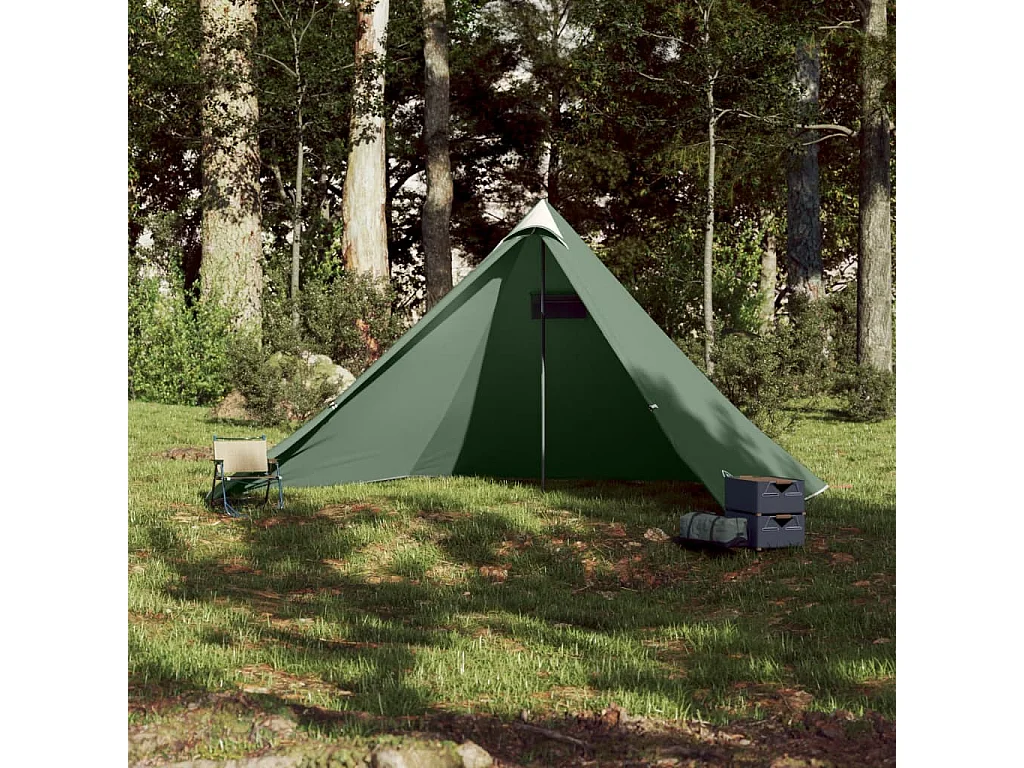 Tenda familiar tipi para 7 pessoas impermeável verde PT178415