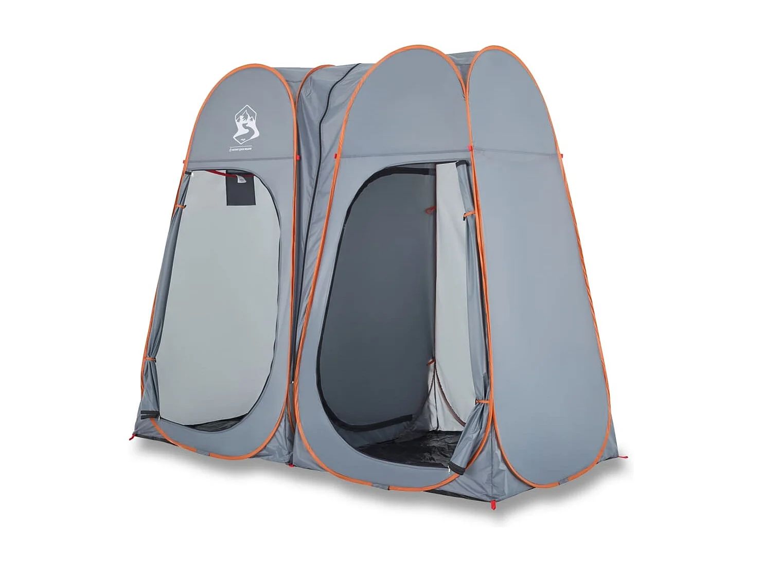 Tonnelle -Tente d'intimité gris et orange escamotable imperméable FR564963