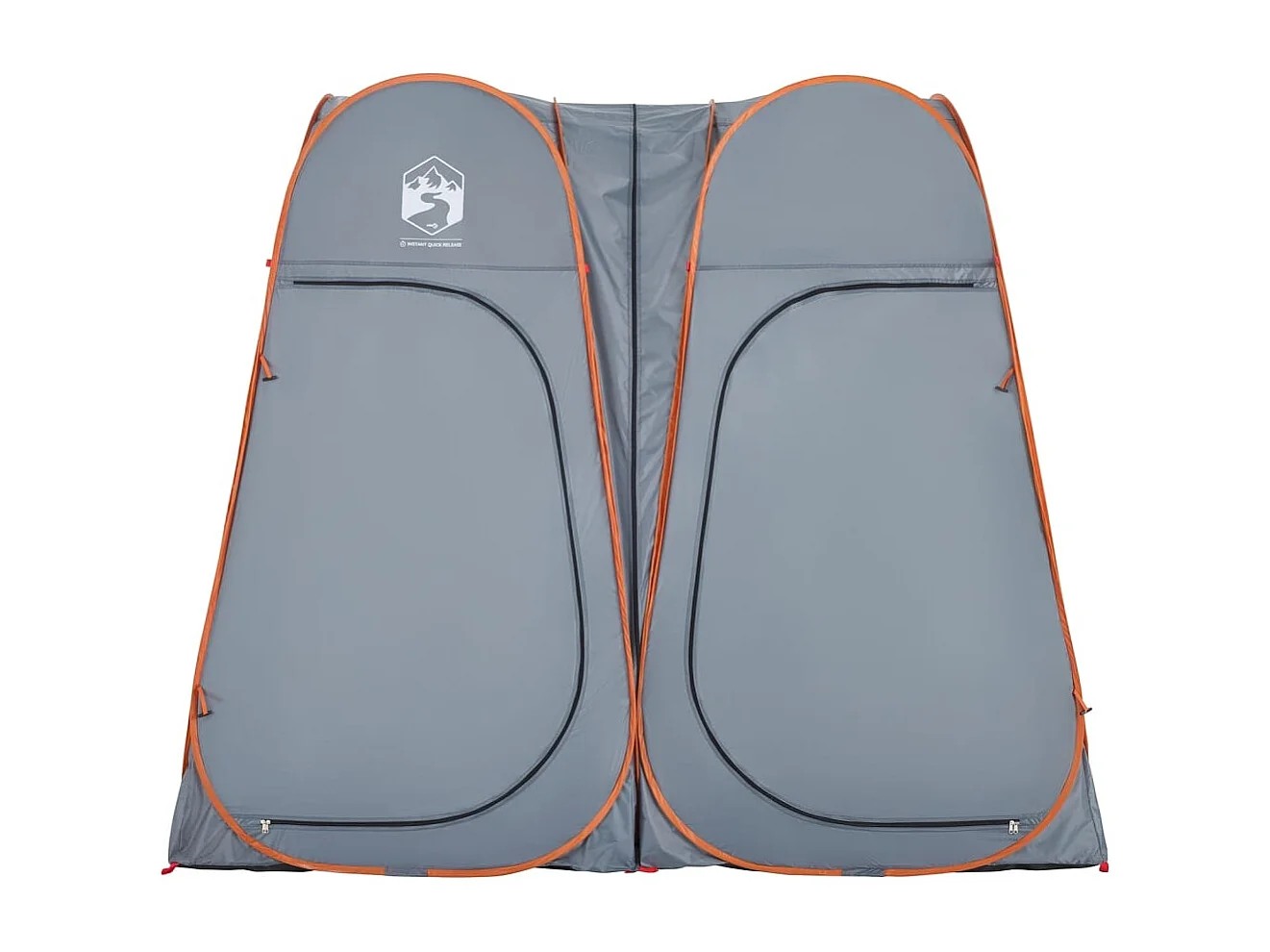 Tonnelle -Tente d'intimité gris et orange escamotable imperméable FR564963