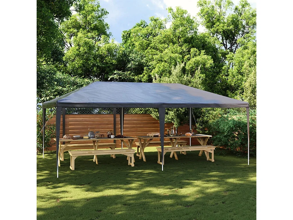 Carpa profesional para fiestas gris antracita 90 g/m² 4x6 m ES113386