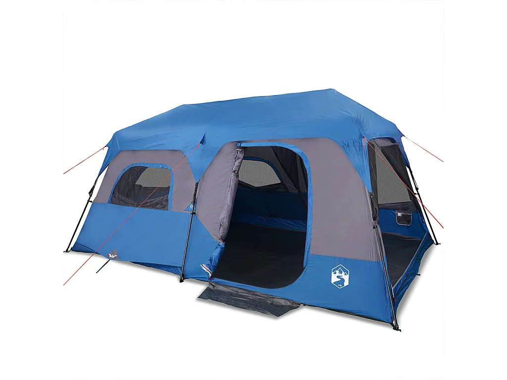 Tonnelle -Tente familiale 9 personnes bleu libération rapide imperméable FR663525