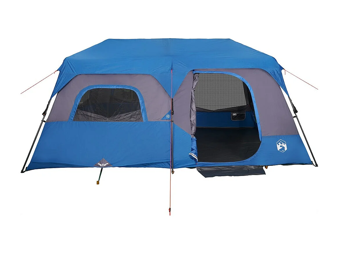 Tenda familiar 9 pessoas libertação rápida impermeável azul PT830669