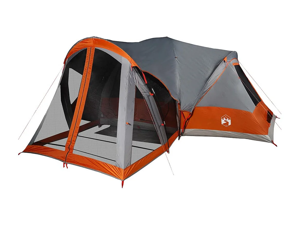 Tonnelle -Tente familiale tipi 8 personnes gris et orange imperméable FR661747