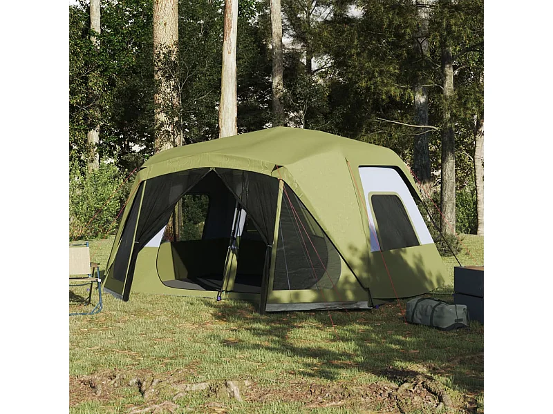 Tonnelle -Tente familiale 10 personnes vert libération rapide imperméable FR322732