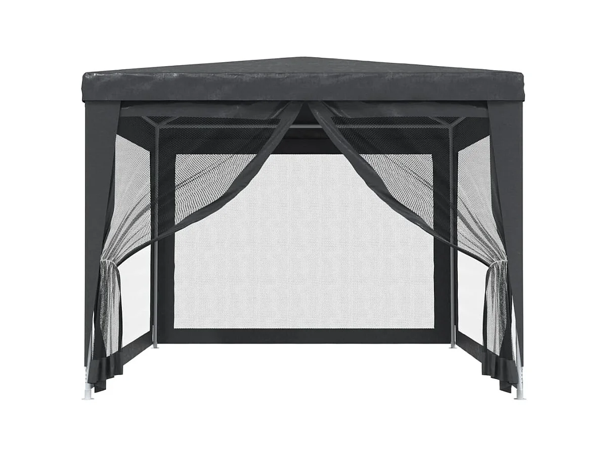 Tonnelle -Tente de fête avec 4 parois latérales en maille Anthracite 3x4m FR373064
