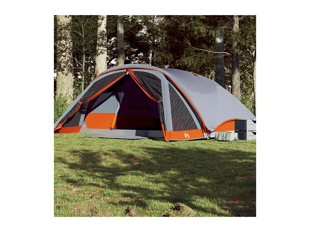 Tonnelle -Tente de cabine familiale 6 personnes gris imperméable FR128361