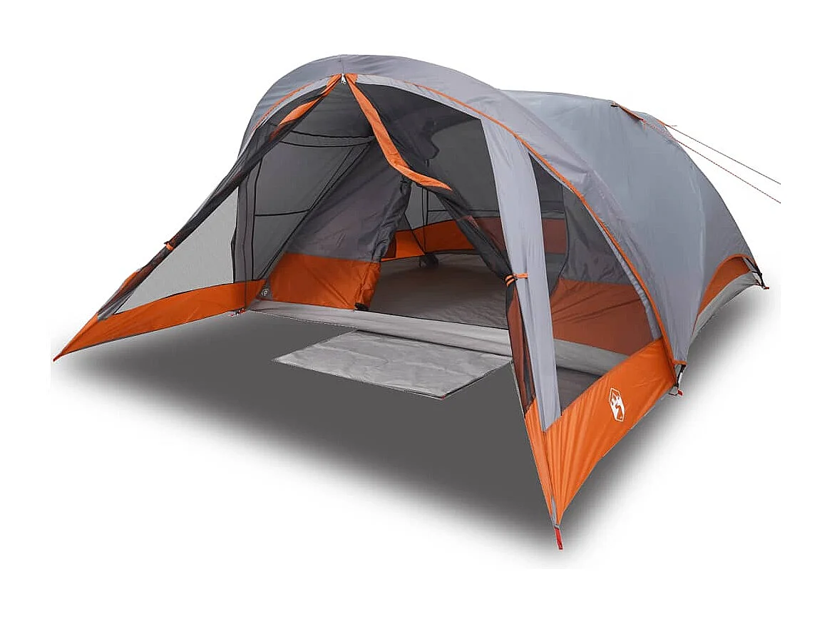 Tonnelle -Tente de cabine familiale 6 personnes gris imperméable FR128361