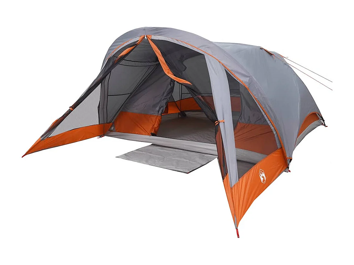 Tonnelle -Tente de cabine familiale 6 personnes gris imperméable FR128361