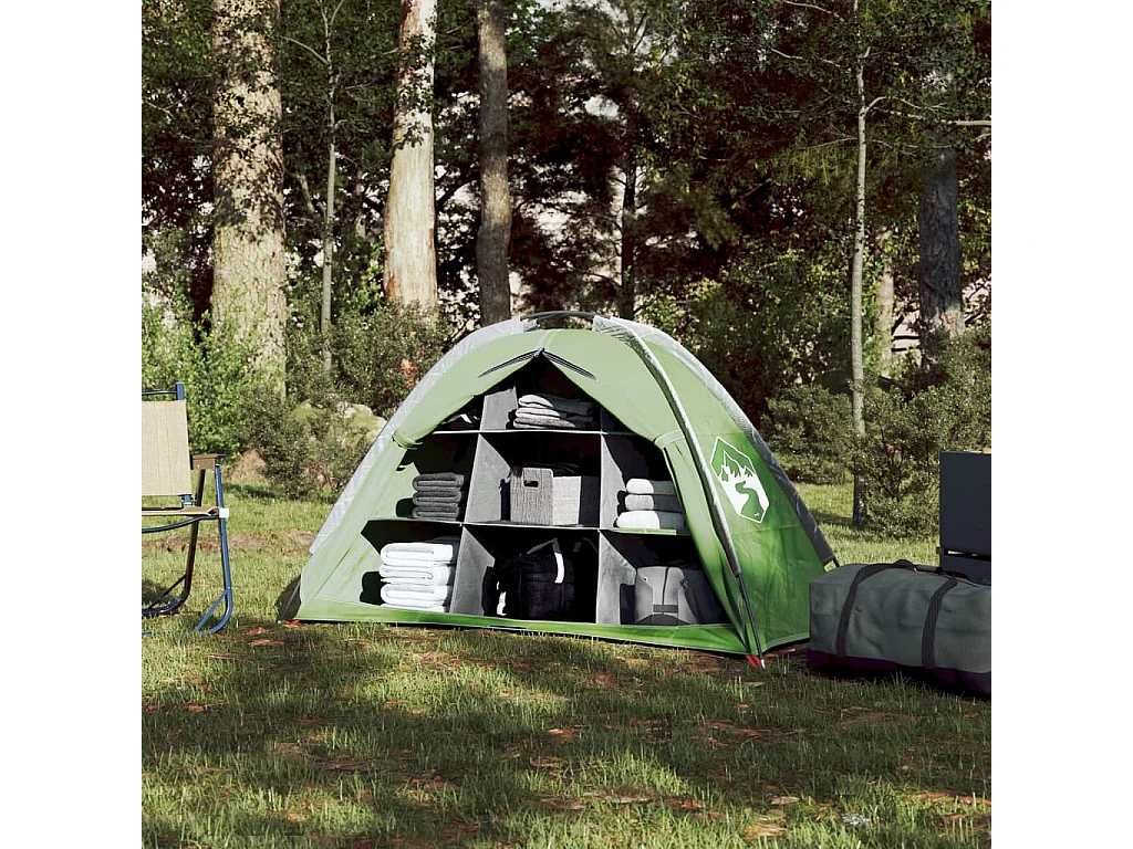 Tenda de arrumação 9 compartimentos impermeável verde PT600105