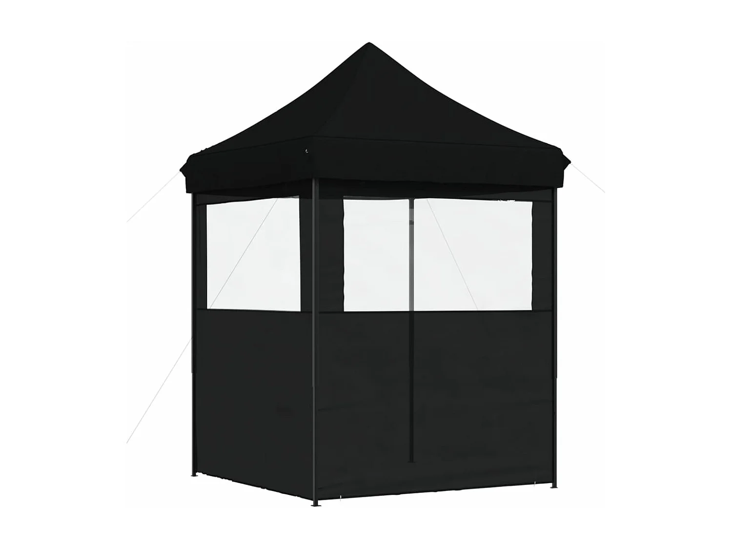 Tonnelle -Tente de réception pliable escamotable 2 parois latérales noir FR498223